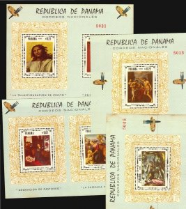 Panama 11 MNH s/s Art Painting religious music ship angel madonna high CV $$