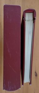 Elbe # 2 Stamp Album Binder with Slipcase Red & 48 Quadrille Pages 1461-R 