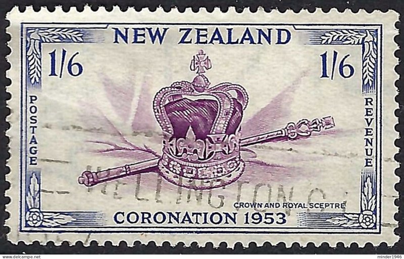 NEW ZEALAND 1953 QEII 1/6s Purple & Ultramarine SG718 FU