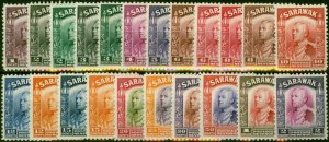 Sarawak 1934-41 Set of 22 to $2 SG106-121 Fine LMM