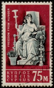 Cyprus 223 - Used - 75m Demeter, goddess of Agriculture (1963) (cv $2.25)