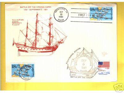 Battle of Virginia Capes-3 cancels unknown maxicard