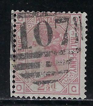 Great Britain Scott # 66, used, plate # 3/OG