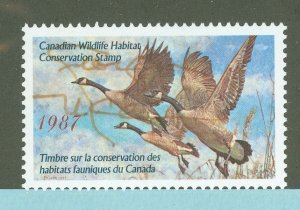Canada #FWH3  Single (Geese) (Wildlife)