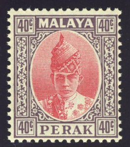 Malaya - Perak 1938 40c scarlet & dull purple superb MNH. SG 117. Sc 94.