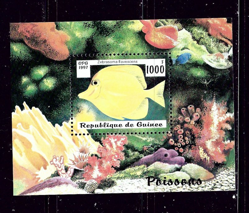 Guinea 1409 MNH 1997 Fish souvenir sheet