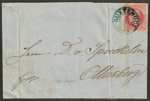 Hanover 1859,Sc.#19 used on cover, folded several times, also the stamp