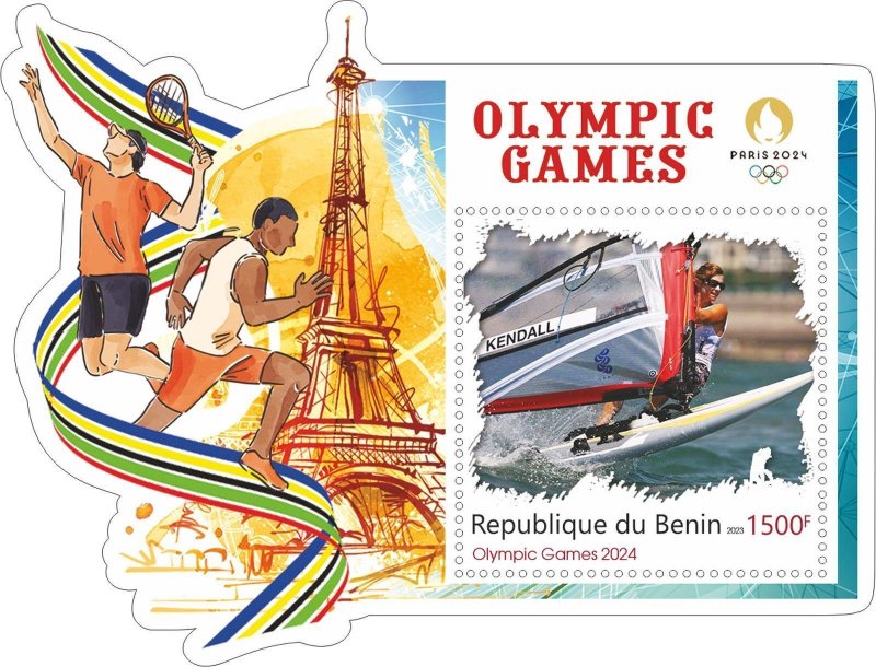 Stamps. Olympic Games in Paris 2024 2023 year, 8 sheets  perforated  NEW