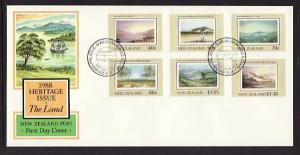 New Zealand 955-960 Landscapes Paintings U/A FDC