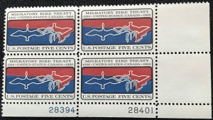 US #1306 MNH Plate Block of 4 LR Migratory Bird Treaty SCV $1.00 L23