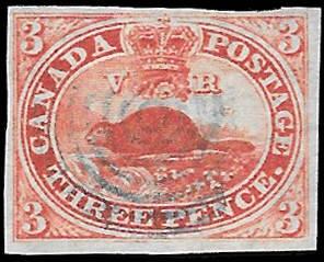 1851 Canada Sc# 4 Used Superb No Faults