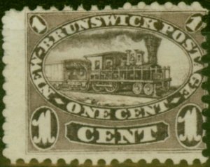 New Brunswick 1860 1c Brown-Purple SG7 Fine Unused