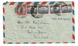 South Africa 1951 Airmail Cover to Israel - Z33 