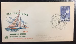 Australia #289 FDC 1956 Olympic Games w/ BONUS cover #554-562,641