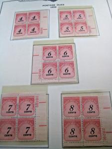 U.S.-SCOTT #J88-J97 - POSTAGE DUE SERIES PLATE BLOCKS - LOT OF 10   (kbus12)