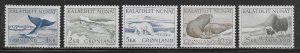 Greenland Scott #'s 71 - 75 MNH
