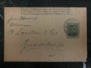1894 Georgetown British Guiana Wrapper Cover To Guadeloupe Island