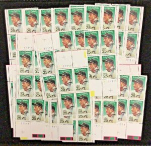 2417 Henry Louis “Lou” Gehrig, Baseball MNH 25 c 25 plate blocks  FV $25  1989