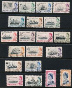 Tristan Da Cunha 1965/67 Set Used To 1 Pound.Sg 35 Pounds(A74)