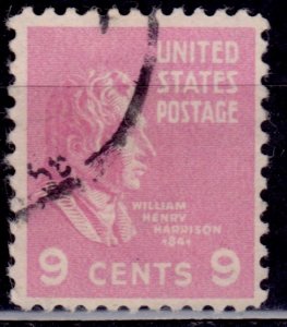 United States, 1938, William H. Harrison, 9c, sc#814, used