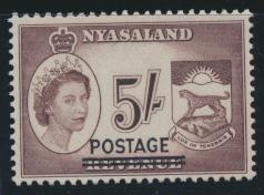 Nyasaland SG 196  SC# 120  MNH   Revenue Stamp Opt POSTAGE  see details 
