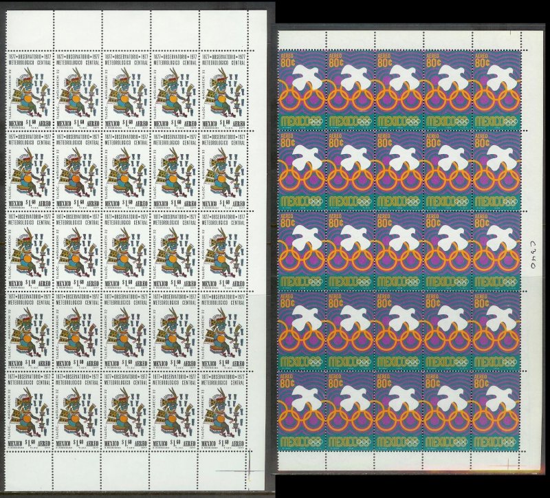 MEXICO (189) Partial Sheets 4350+ Stamps All Mint Never Hinged Huge selection!