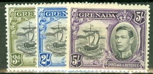 HY: Grenada 132-6, 138-9, 141, 137a, 140a mint CV $56.50; scan shows only a few