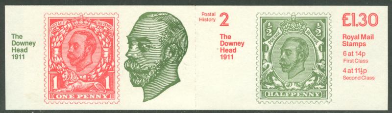 Great Britain # BK524 £1.30 Postal History #2  Bklt (1)  NH