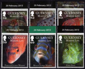 ZAYIX Guernsey 1194-1199 MNH Marine Life Fish 090823S68M
