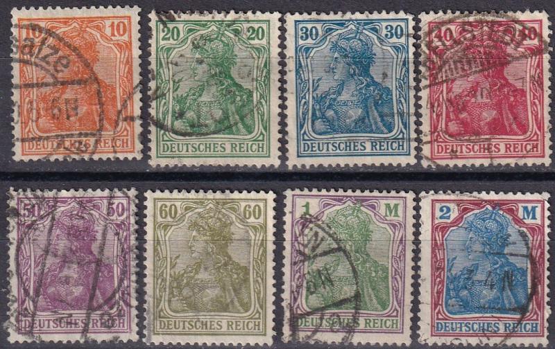 Germany #119, 121-6, 129, 131  F-VF Used  CV $14.75 (A18573)