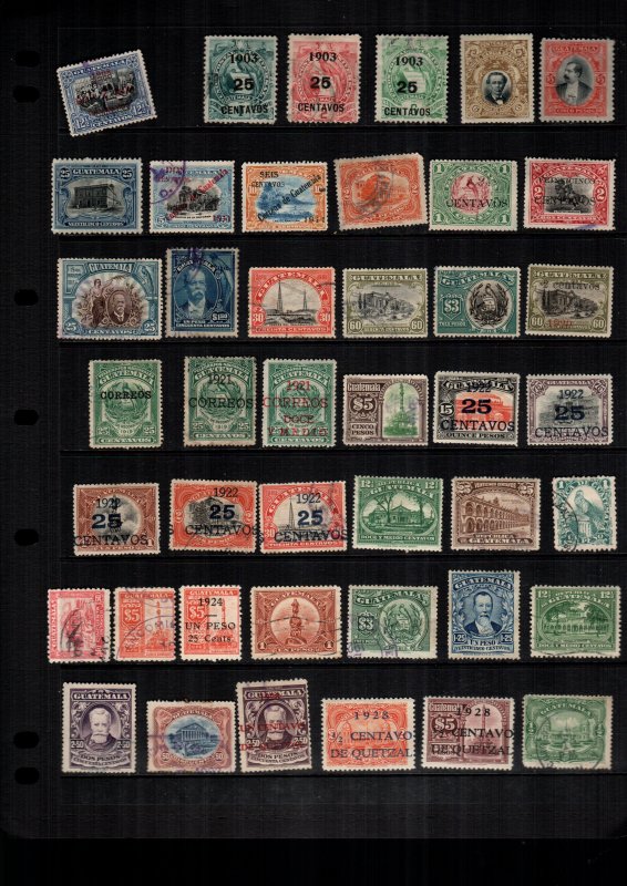 Guatemala  39  diff used and mint lot collection