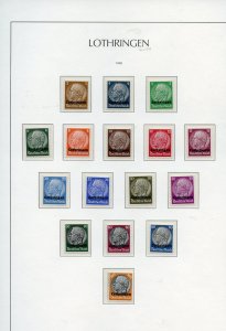 GERMAN OCCUPATION OF LOTHRINGEN COMPLETE SET MINT NEVER HINGED AS SHOWN