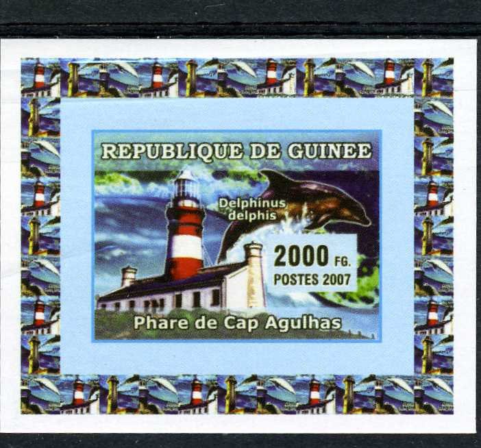 Guinea 2007 MARINE LIFE DOLPHIN & LIGHTHOUSE Deluxe s/s Mint (NH)