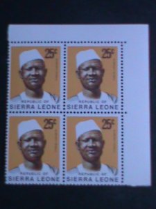 ​SIERRA LEONE-1972 SC#431 PRESIDENT SIAKA STEVENS MNH BLOCK MNH VERY FINE