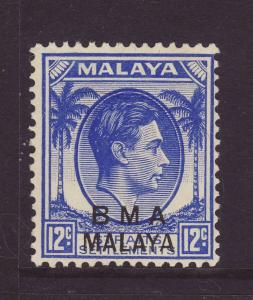 1945 12c Straits Setts Optd BMA Malaya Mint