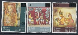 Sri Lanka 538-40 MNH 1978 Rock and Temple Paintings