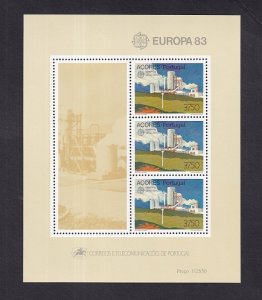 Portugal Azores  #336a  MNH 1983  Europa sheet geothermal power station