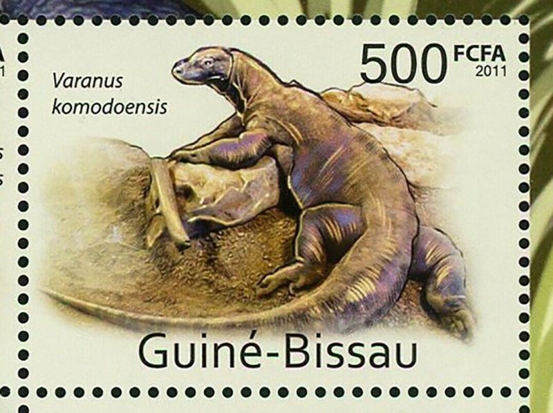 Komodo Dragons Stamp Varanus Komodoensis Souvenir Sheet MNH #5562-5565