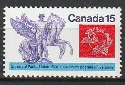 1974 Canada - Sc 649 - MNH VF - 1 single - Universal Postal Union Centenary