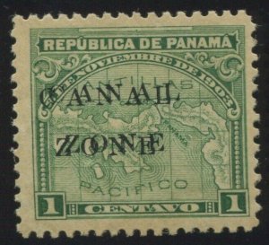 Canal Zone 9d Double 'CANAL ZONE' Overprint ERROR Mint Stamp with PF Cert HZ84