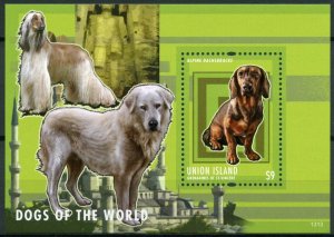 Union Island Grenadines St Vincent 2013 MNH Dogs of World II 1v S/S Dachshund