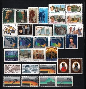 CANADA 1977-1981 SET OF 31 STAMPS MNH