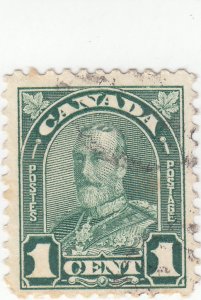 Canada - Scott #163 - 1 cent Green - Used