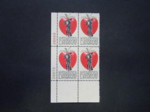 #1317a 5c Johnny Appleseed Plate Block  #28718-28683 LL MNH OG VF TAGGED CV $5