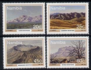 NAMIBIA - 1991 - Mountains of Namibia - Perf 4v Set - Mint Never Hinged