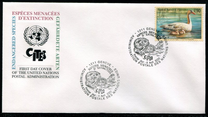 352-355 UN - Geneva Endangered Species FDC