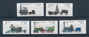 [113833] United States 1987 Railway trains Eisenbahn Locomotives  MNH