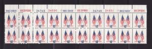 United States 1509 Plate Block MNH Flags (B)