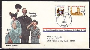 United States, 08/FEB/79. N. Rockwell Scout Cachet on a cover. ^