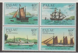 Palau Scott #54a Stamps - Mint NH Block of 4